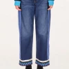 Anna Sui Trimmed Jeans Blue Resort '22