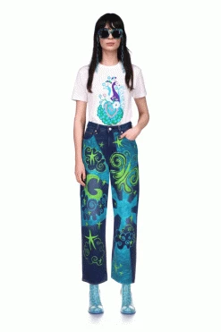 Anna Sui Fall / Winter '21 Peacock Short Sleeve T-shirt