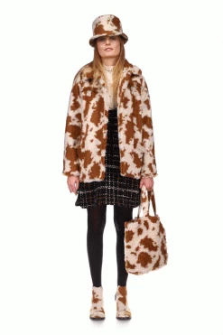 Anna Sui Faux Cowhide Hat Black