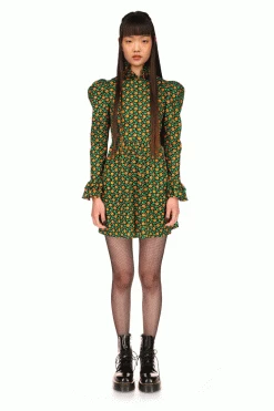 Anna Sui X Batsheva Prairie Mini Dress Red