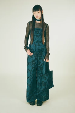 Anna Sui Denim Eyelet Embroidery Corset Resort '22
