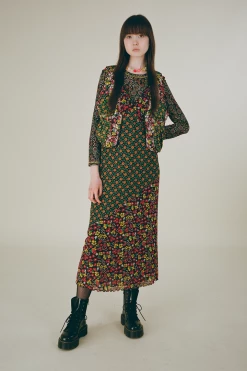 Anna Sui Wonder Flower Knit Top Red Resort '22