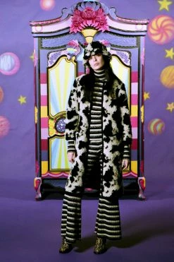 Anna Sui Fall / Winter '21 Metallic Stripe Knit Top