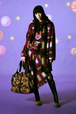 Fall / Winter '21 Anna Sui X John Fluevog Elita Tall Boot In Purple Suede