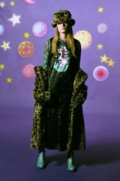 Anna Sui Peacock Sleeveless Velvet Dress